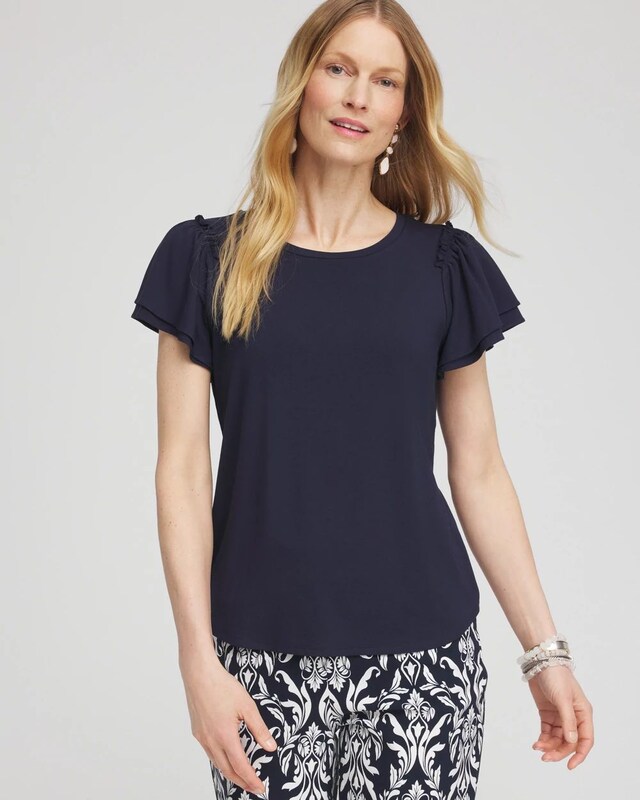 Ruffle Sleeve Tee - image 1